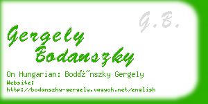 gergely bodanszky business card